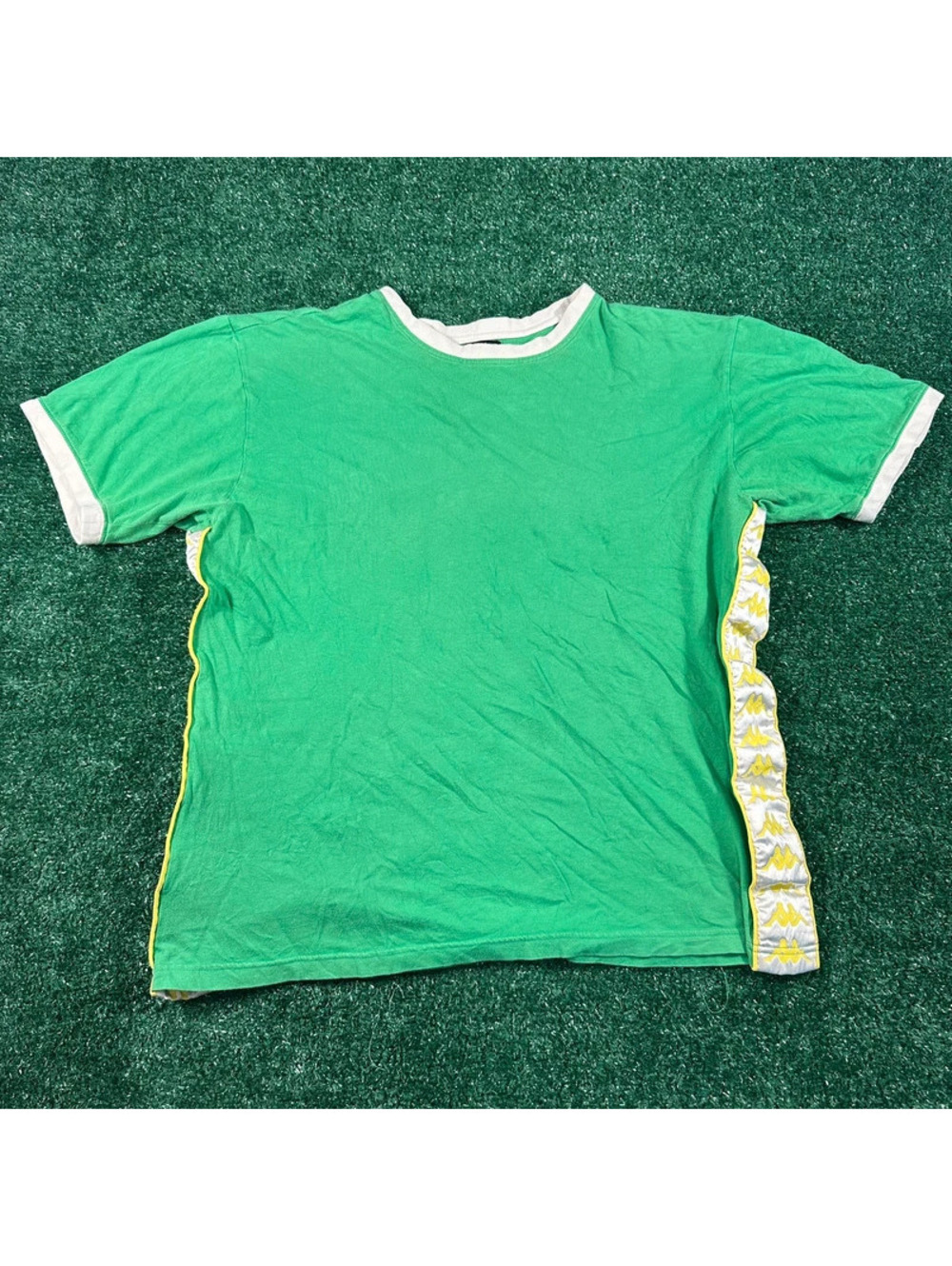 Y2K 2004-2005 Kappa green ringer short sleeve shirt size XL